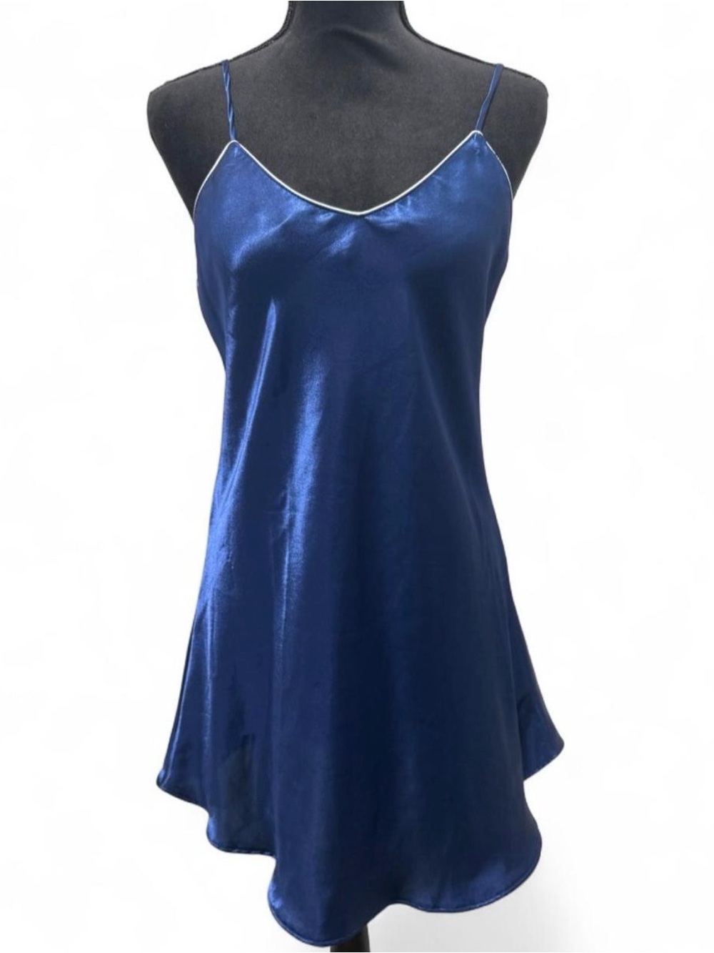 Y2K Slip Lingerie Navy Blue Kathy Womens Size Womens Size Medium Satin Like
